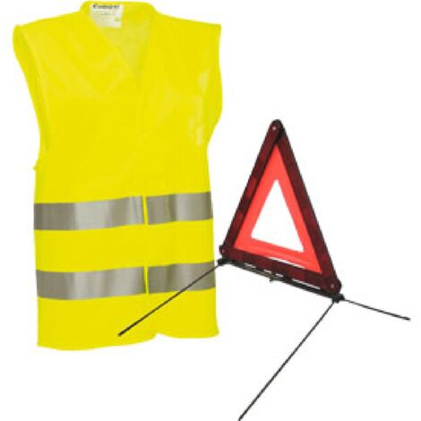 Pack securite triangle et gilet jaune
