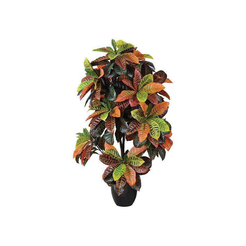 

Planta Artificial Croton 140 cm Plantas Artificiales con Maceta para Casa Decoración para Interior y Exterior - Plantawa