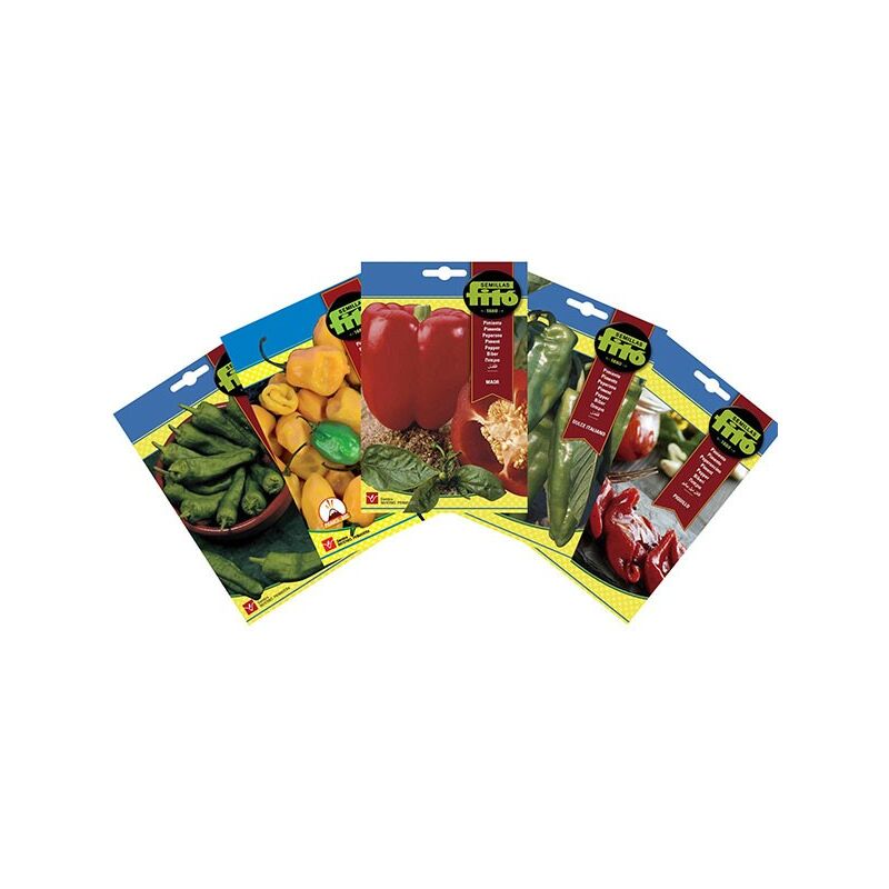 

Pack Semillas Pimientos para Sembrar Dulce italiano Serrano Padrón Guindilla Piquillo Variedad hortalizas - Plantawa