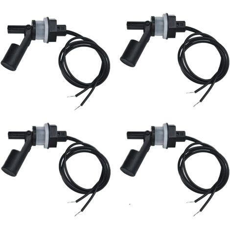 Pack Side Mount Float Switch, Plastic Horizontal Float Switch, Water Level Sensor, Float Switch with 40cm Wire for Aquarium Pool (Low Voltage 0220V)