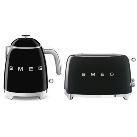 Pack Smeg Bouilloire 1.7l 2400w + Grille-pain Toaster 2 Fentes 950w Noir  Années 50 à Prix Carrefour