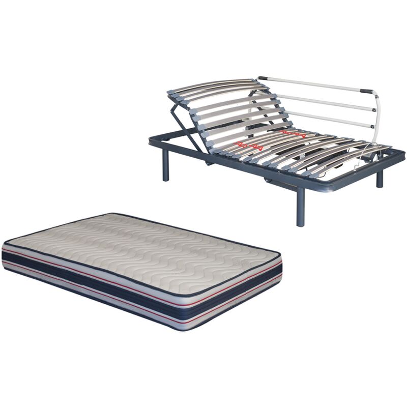 

Pack Somier articulado+colchon VISCO PERFILADO 150x190 partido