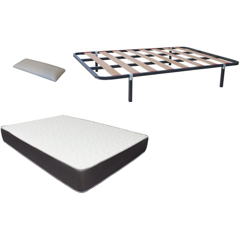 

Pack somier eco con taco antiruido (patas incluidas)+colchon HR MEGA CONFORT VISCO+ almohada DE REGALO 150X200