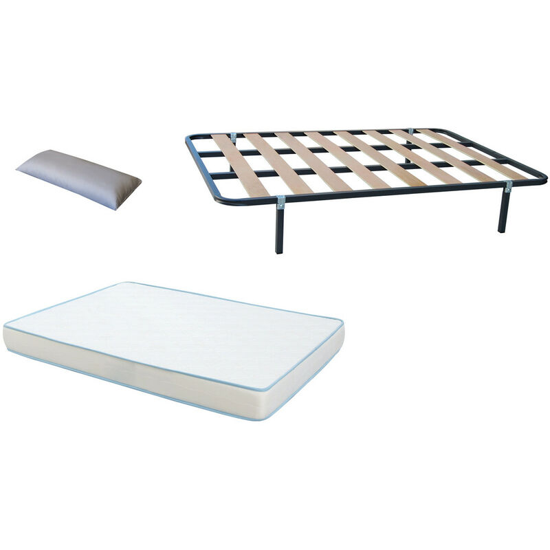 

Pack somier eco OFERTA(patas incluidas) + colchon eco OFERTA BLUE + almohada DE REGALO 135X200