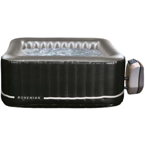 Pack Spa gonfiabile Netspa carré Bohemian 2 Posti 158x158x70cm - Tripla funzione: Riscaldamento, Filtrazione, Massaggio - Vol 650L - Modèle 2022