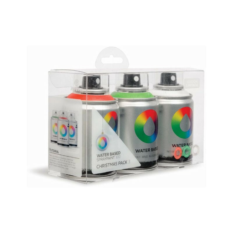 

Pack Spray Base Agua 3 Colors (Rojo-Verde-Blanco) - Montana Colors