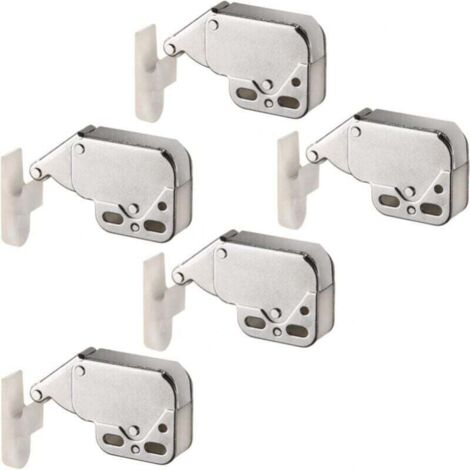 Pack Spring Cabinet Door Catches, Automatic Push to Open Locks, Suitable for 37x29x11mm Cabinet Hinged Door Catches and 33x10mm Plastic Sockets MUMU