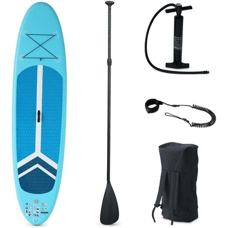 Pack stand up paddle gonflable Julio 9'3'' avec pompe haute pression simple action, pagaie, leash et sac de rangement inclus