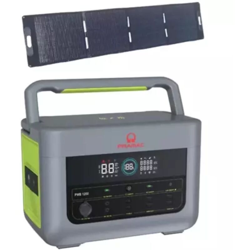 Pack station d'énergie portable 2400W + panneau solaire PRAMAC