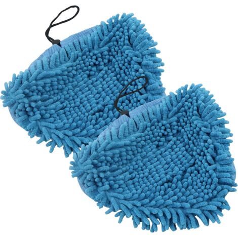 Pack Steam Mop Cloths Cleaning Pads - Replacement Covers, with Drawstring, Washable Reusable Coral Microfiber, for Many Triangular Foot Mop Devices