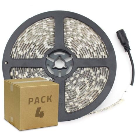Pack Striscia LED 12V DC SMD5050 60LED/m 5m IP65 (4 Un)