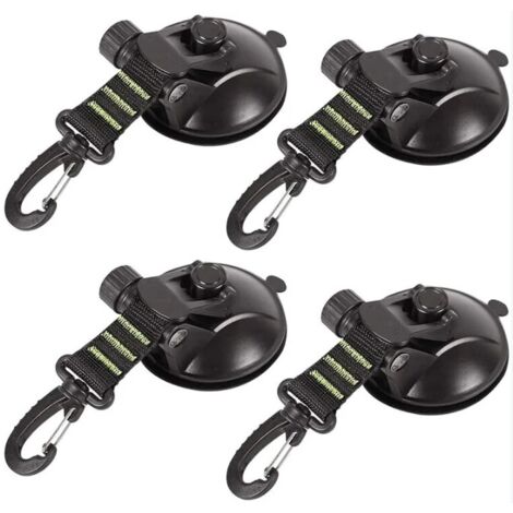 Pack Suction Cup Anchor with Suction Cup Mount for Car Camping Tarp, Multifunctional Suction Cup Accessory for Tents as Car Side Awning