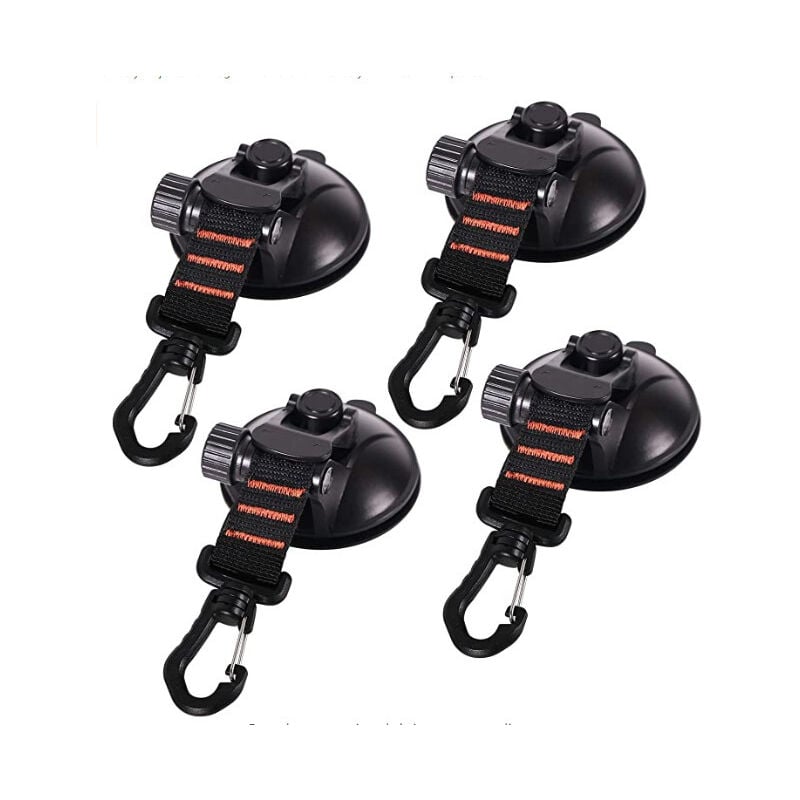 Linghhang - Pack Suction Cup Anchors with Suction Cup Mount for Car, Camping, Tarp, Tent Multifunctional Suction Cup Mount for Use as Car Side Awning