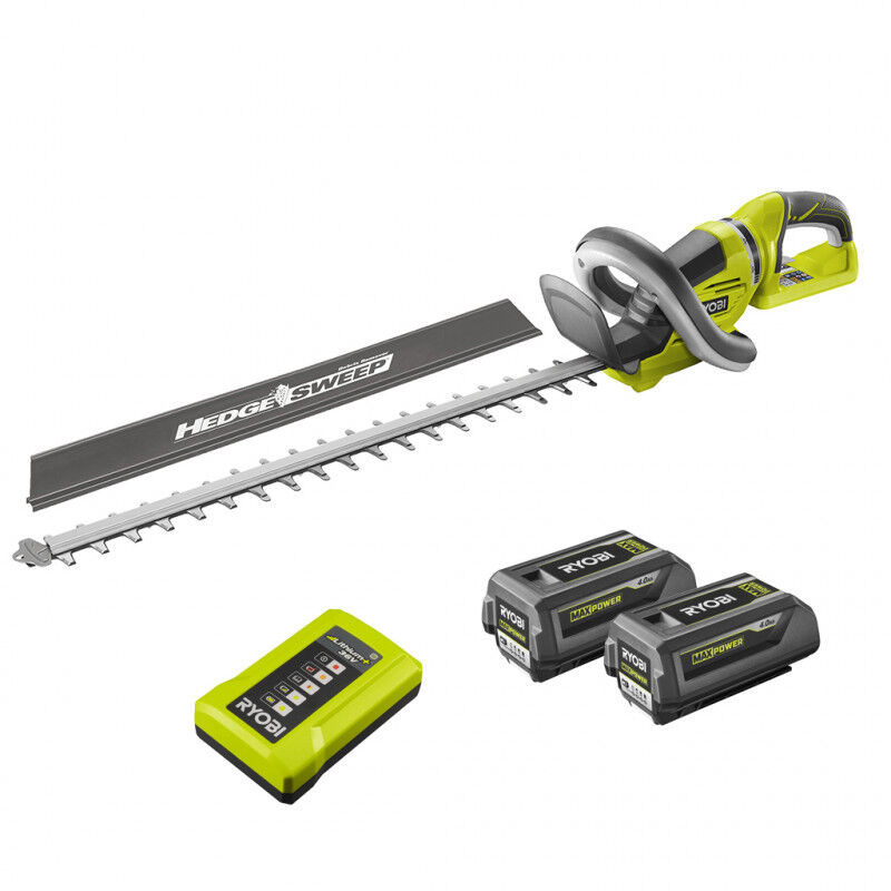 Pack Taille-haie à batterie RHT36B61R 36V 60cm + 2 batt 36V MaxPower 4,0Ah + chargeur RY36C17A Ryobi