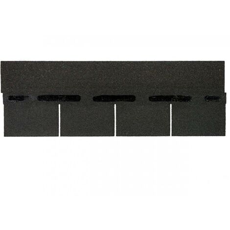 Pack Tegola Americana Clásica Rectangular - 0,34 x 1 m x 21 Ud (3,05 m2 útiles) Color Negro - Negro