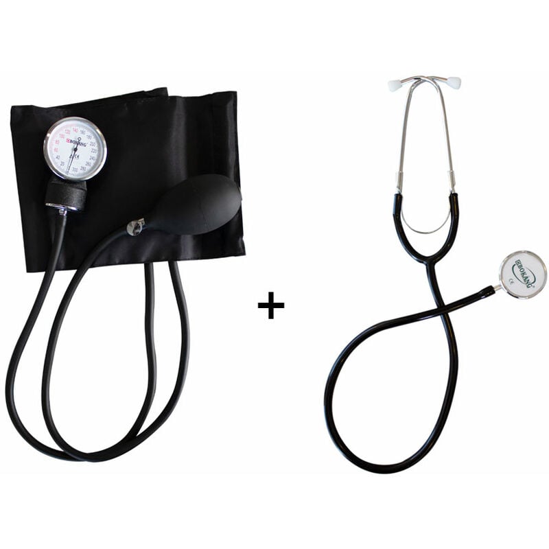 Mobiclinic - Pack tensiomÌtre de bras portatif et stethoscope en aluminium et double cloche