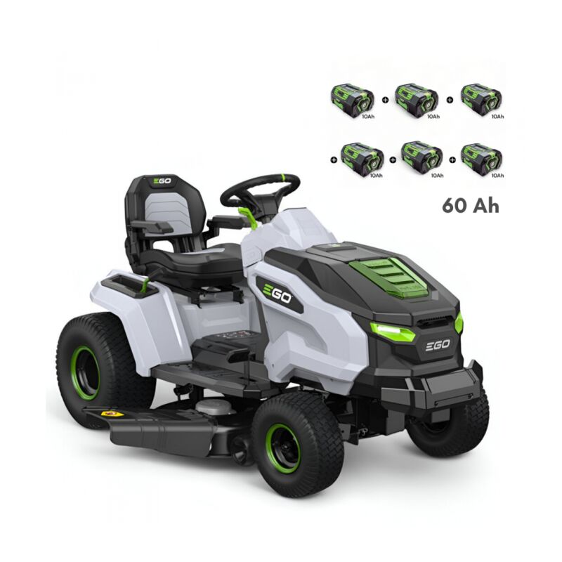 Ego Power+ - pack Tondeuse autoportée sur batteries coupe 107 cm, 6 batteries 10Ah et chargeur rapide - ego TR4201E