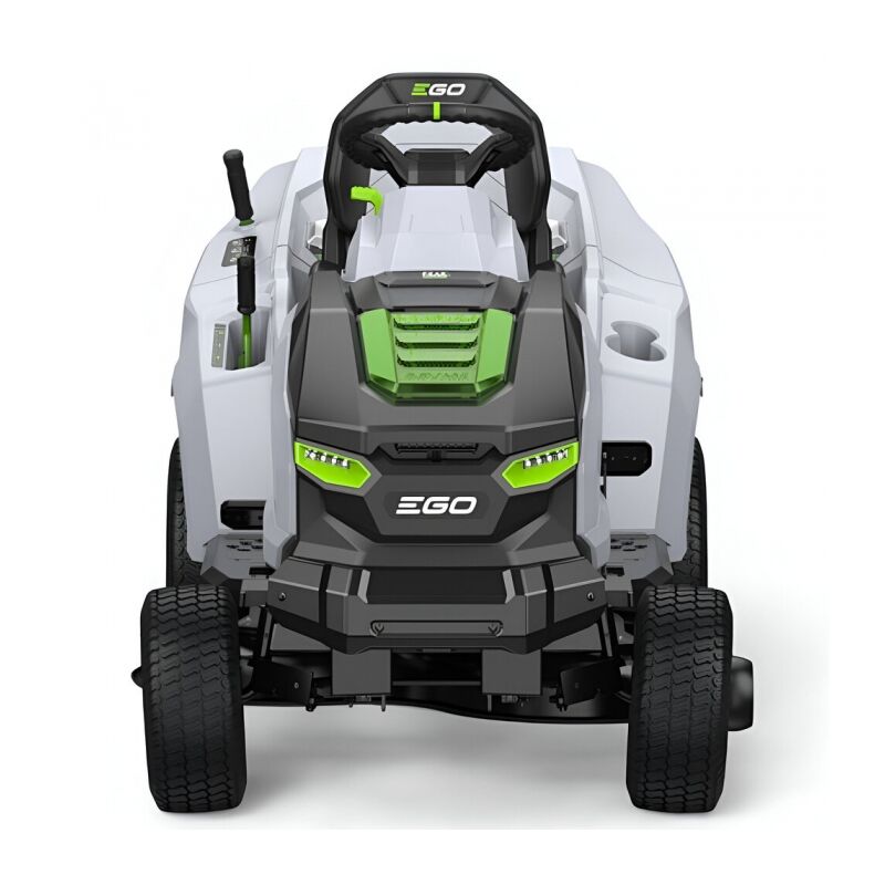 Ego Power+ - pack Tondeuse autoportée sur batteries ego, Lames 98cm, Bac arrière 300l et mulching, 5 batteries 10Ah et chargeur rapide -