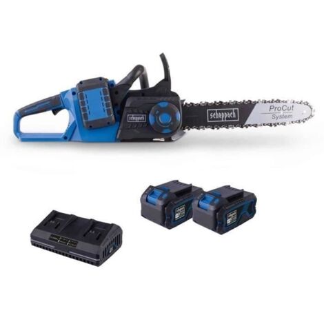 Pack tronçonneuse sans fil BC-CS355Duo-X - longueur de coupe 33,5cm - SCHEPPACH 20V IXES +2 batteries 4Ah + chargeur double 4.5A