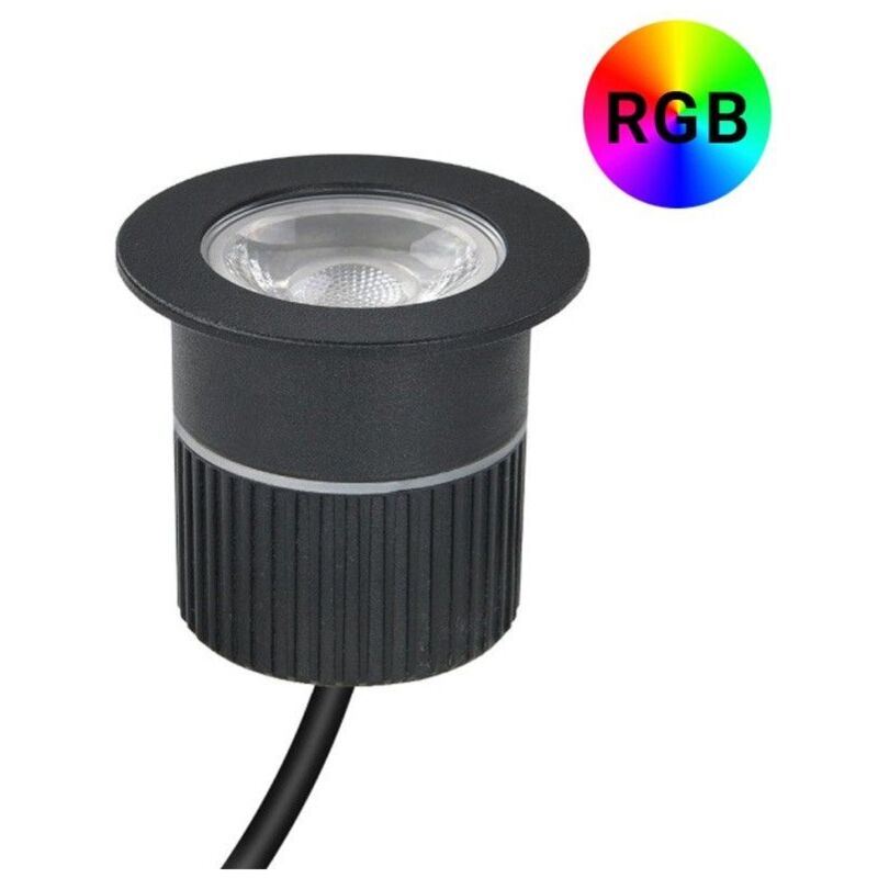 Spot extérieur encastrable de sol rgb - 12V dc -9W - IP67 Spot extérieur encastrable de sol rgb - 12V dc -9W - IP67