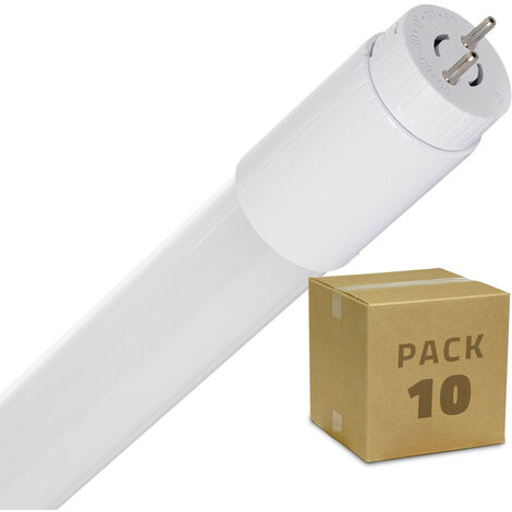 Pack Tubes LED T8 Crystal 60cm Connexion Latérale 9W 110lm/W (10 Un) No Flicker Blanc Chaud 2800K - 3200K