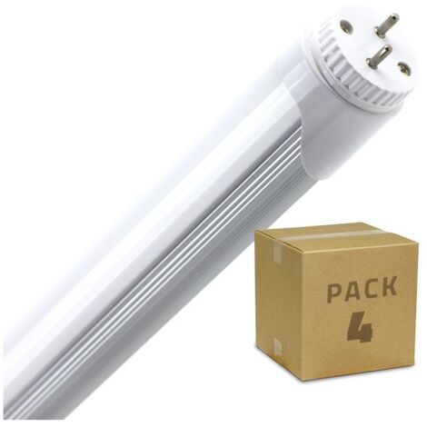 Pack Tubo LED T8 120 cm Conexión un Lateral 18W (4 un)