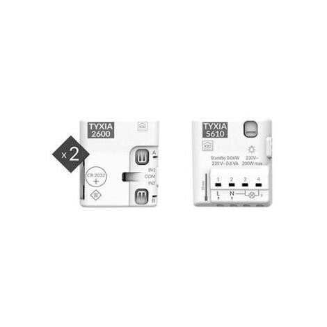 Pack TYXIA 511 créer un circuit d'éclairage va-et-vient sans fil sans neutre - DELTA DORE 6351408