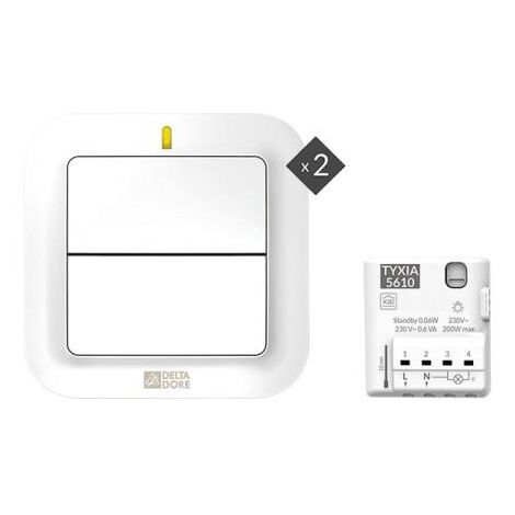 PACK TYXIA 611 - Pack éclairage va et vient sans fil - DELTADORE 6351410