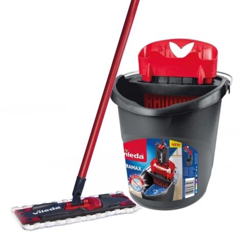 Pack Ultramax VILEDA 2-in-1-Mikrofasermopp und Eimer-Schleuderer