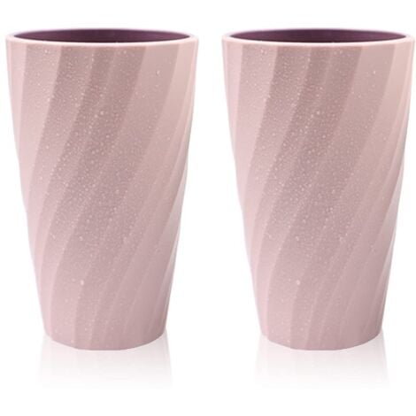 Pack Unbreakable Bathroom Mugs with Soft Durable Toothbrush Holder (Pink)
