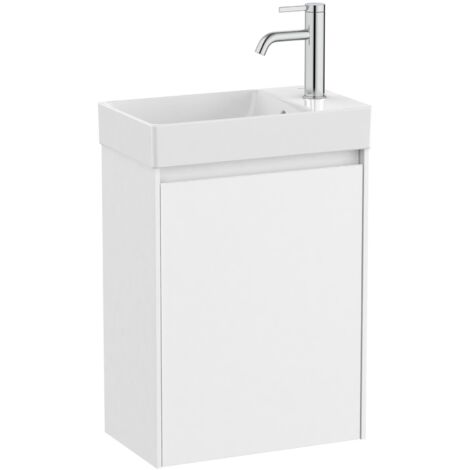 Pack Unik 1 meuble à porte + lavabo + trou pour robinet à droite ONA - ROCA Couleur : Blanc mat