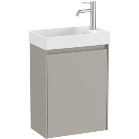 Pack Unik 1 meuble à portes + lavabo + trou pour robinet à droite ONA - ROCA Couleur : Gris sablé