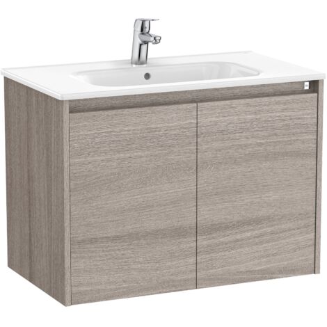 Pack Unik 2 portes + lavabo TENET - ROCA Couleur : Chêne City texturé