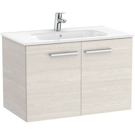 ROCA VICTORIA-FAMILY UNIK Mueble+Lavabo 3 Cajones Blanco Brillo — Bañoidea