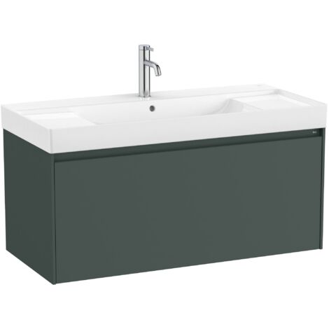 Pack Unik vert mat 1 tiroir + lavabo ONA - ROCA