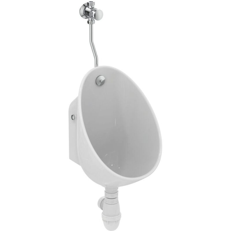 Pack urinoir 3 en 1 sans bride applique - Hauteur: 400 mm - Largeur: 290 mm - Longueur/Profondeur: 315 mm - Blanc brillant