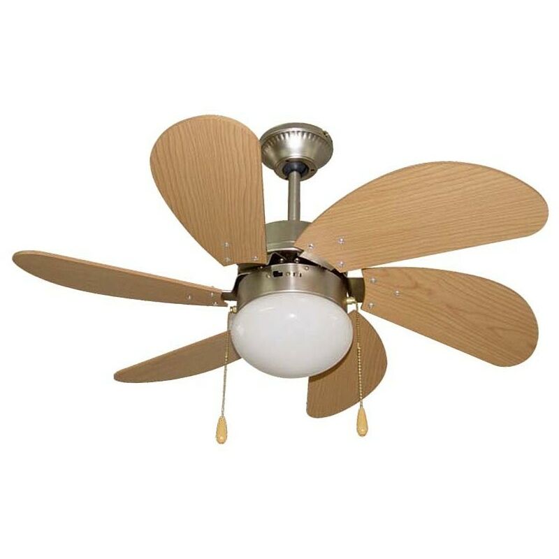 

Pack Ventilador de LED y Mando a distancia color niquel.
