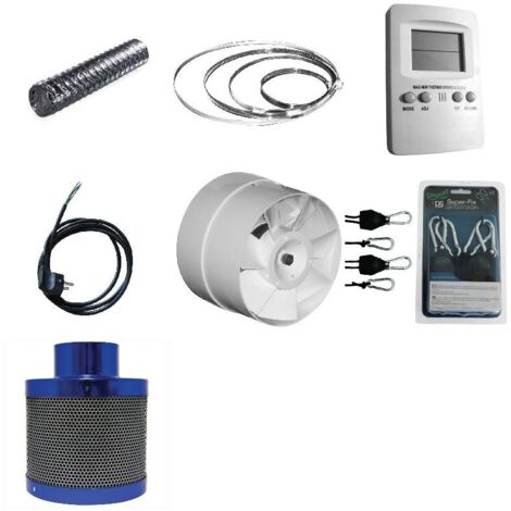 Extracteur D'Air Turbo Tube TT125 VENTS - 2 Vitesses 220-280 M³/h - Ventilation Puissante Pour Cuisine, Salle De Bain Et Serres