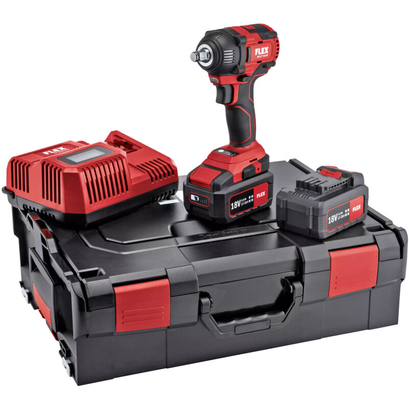 Visseuse à choc sans fil Flex iw 1/2' 18.0-EC/5.0 Set, 2x 5,0 Ah et chargeur en l-boxx 136