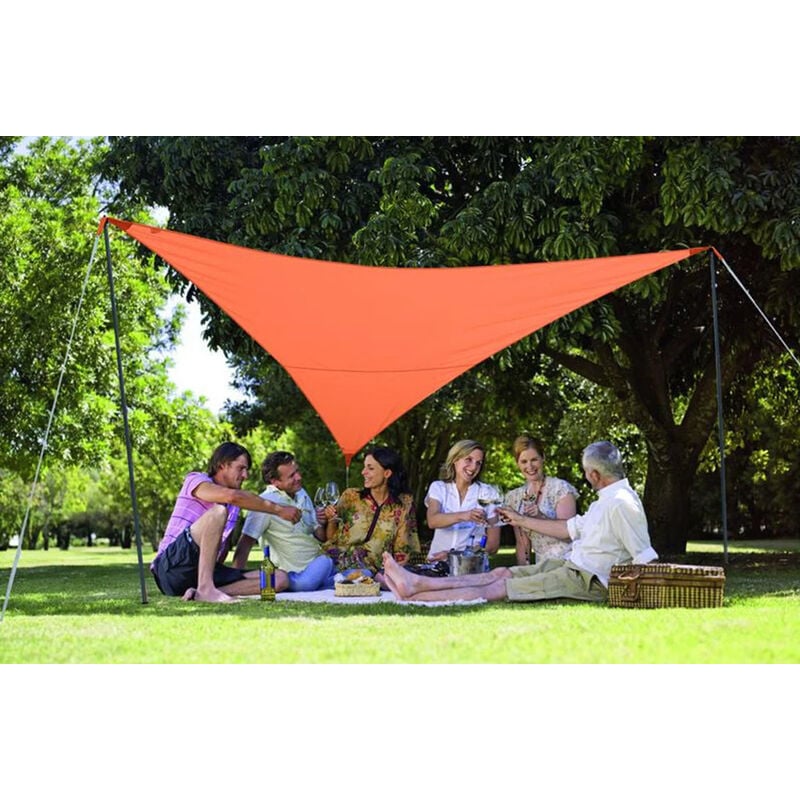 Jardiline - Pack voile d'ombrage triangulaire Camping Serenity 3,6m terracota VK360 terracotta - Terre-de-sienne