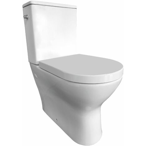 Pack WC à  poser KOBALT avec cuvette rimless - Mécanisme 3/6L et alimentation d'eau silencieuse - Allibert - Blanc