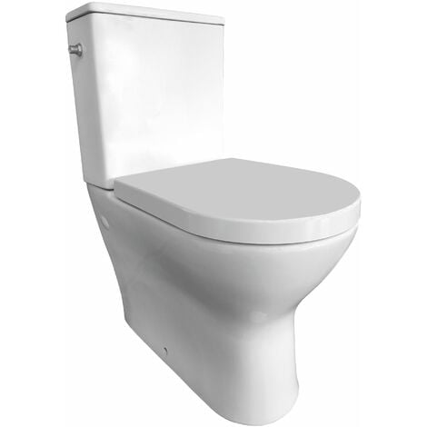 Pack WC à  poser KOBALT avec cuvette rimless - Mécanisme 3/6L et alimentation d'eau silencieuse - Blanc