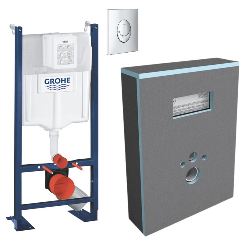 Pack wc bâti support Grohe Rapid sl Projet + Panneaux d'habillage de bâti-supports wedi I-Board + plaque