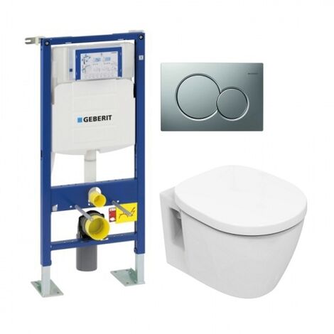 Pack WC Geberit UP320 + Cuvette sans bride CONNECT + Sigma Chromé Mat