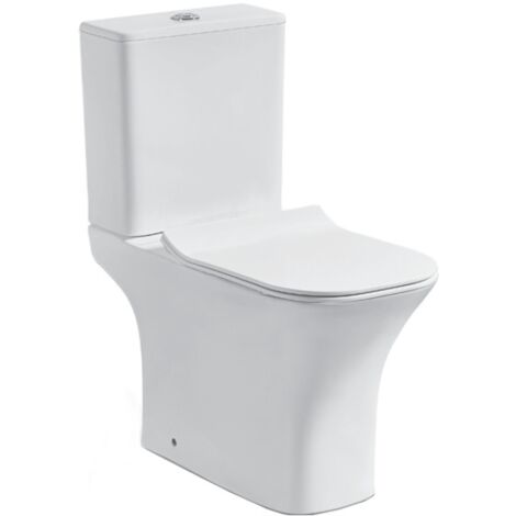 Pack WC Rimless à poser NATALIA 77x66,5x35,5 cm - avec abattant à frein de chute-Blanc-Blanc-35.5 --