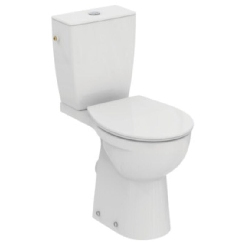 Ideal Standard Ulysse+ wc à poser pmr sans bride avec kit de fixation au sol + abattant thermodur et charnières inox, blanc (P014901)
