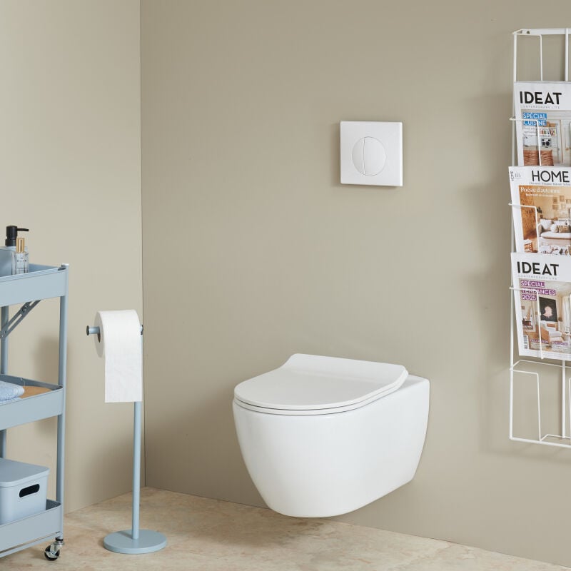 Siamp - Pack wc suspendu bati universel + cuvette sans bride ceres