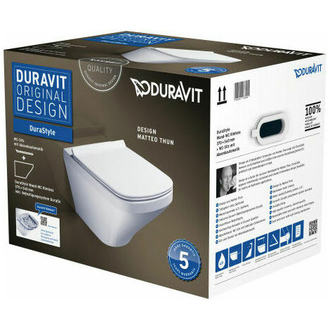 Duravit - Pack WC suspendu DuraStyle 370 x 540 mm blanc - 45300900A1