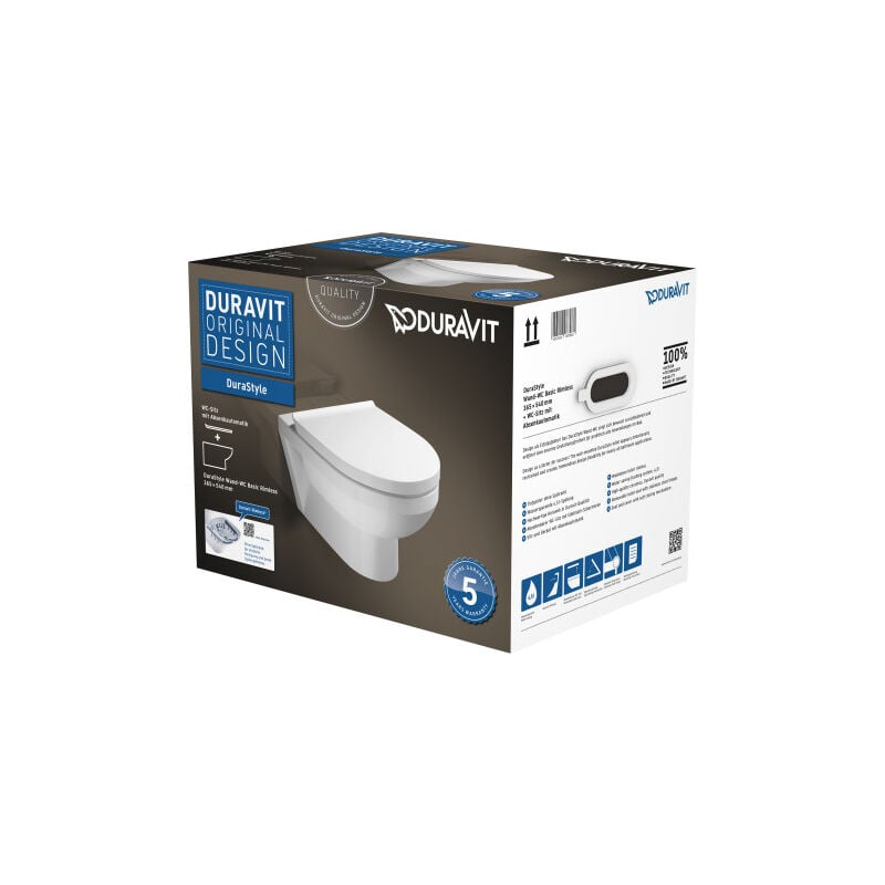 Duravit - Combi Pack wc suspendu à bride ouverte Durastlyle Basic rimless - Blanc
