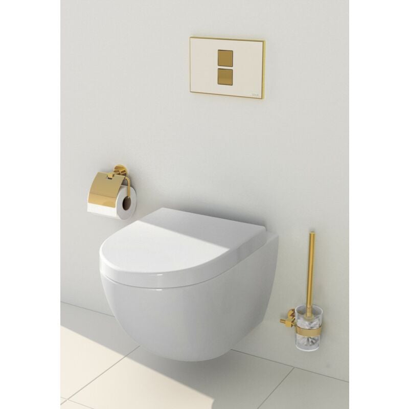 Pack Wc suspendu Geberit Daily'o 2 modèle court Plaque de commande Geberit Sigma01 blanc